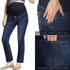Hybrid & Company Super Comfy Stretch Women's Maternity Bootcut Jeans, Size 2X